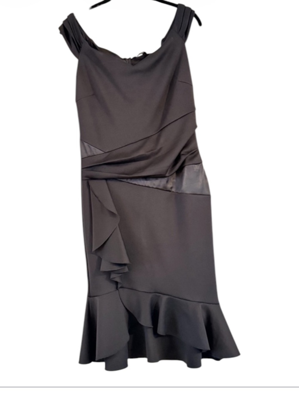 VENUS Stylish Black Asymmetrical Dress Size M